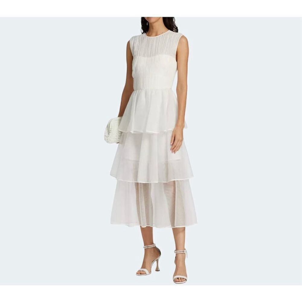 JONATHAN SIMKHAI Benton Pleated Tulle Dress Size 6